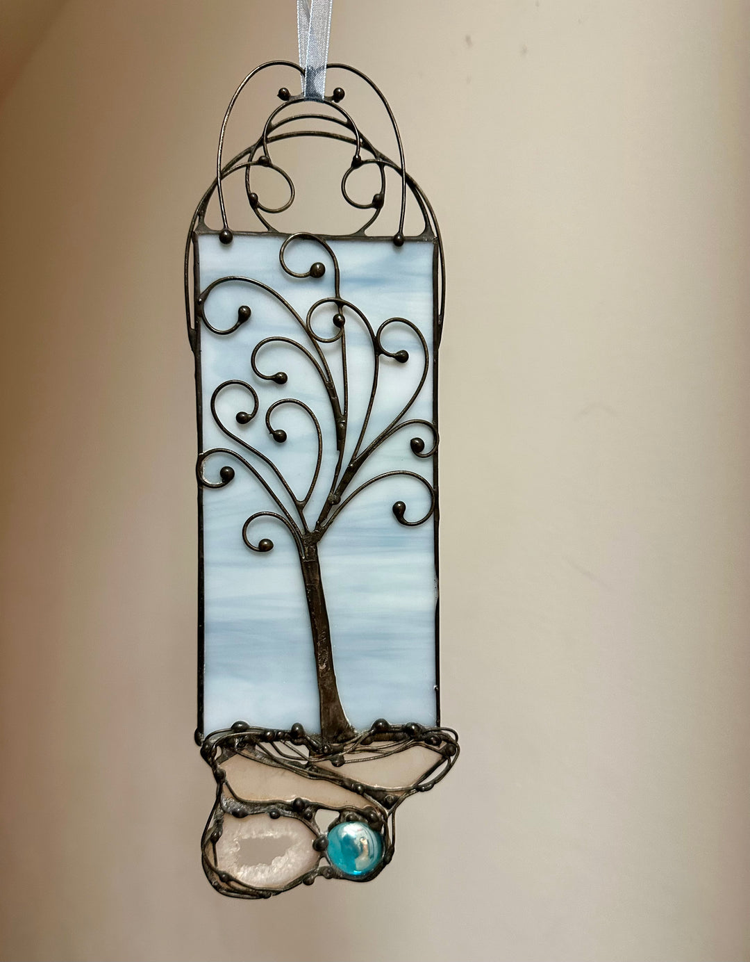 Wire Framed Tree Blue + White