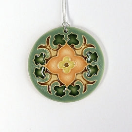 Ornament Small Trellis Green Orange