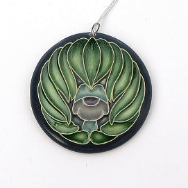 Ornament Small Peacock Flower Blue