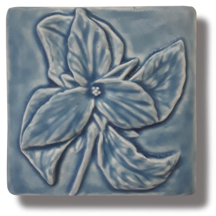 4x4 Trillium Flower Fresh Water Blue