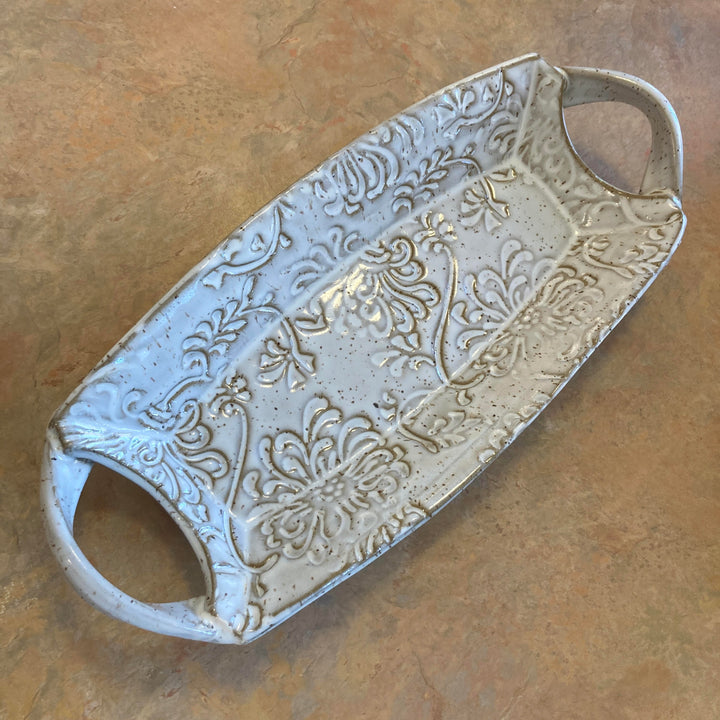 Chrysanthemum Curved Rectangle Tray Small