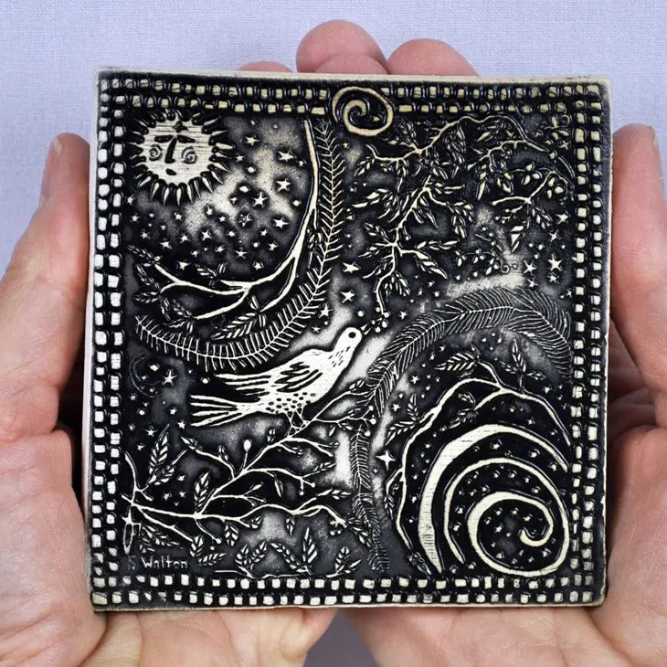 Coaster Tile Morning Bird Medium
