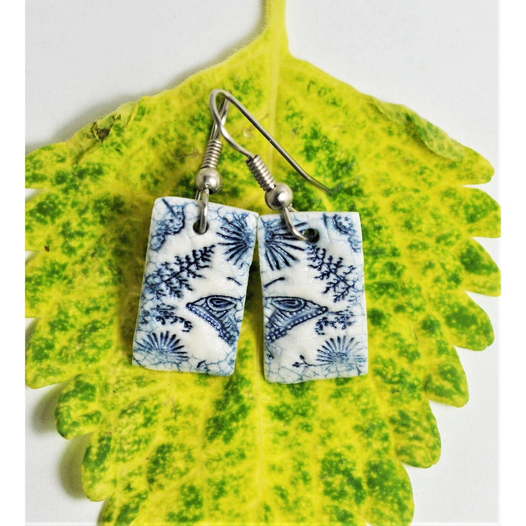 Half Butterfly Garden Earrings Blue