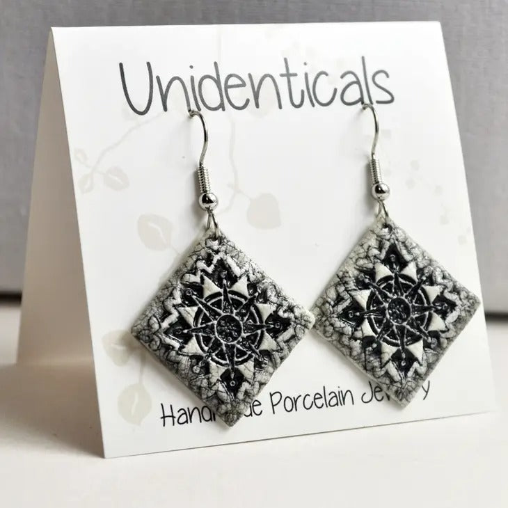 Mandala Earrings Black