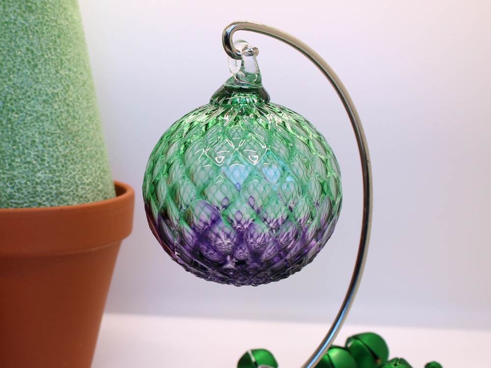 Diamond Ombre Ornament Green + Purple