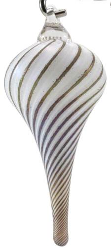 Drop Ornament Gold Swirl