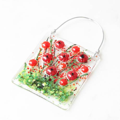 Floral Suncatcher Red Poppy
