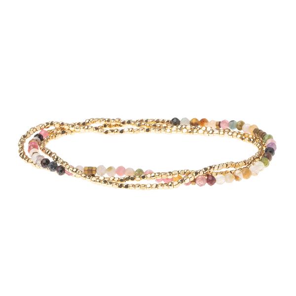 Delicate Stone Wrap Tourmaline Gold