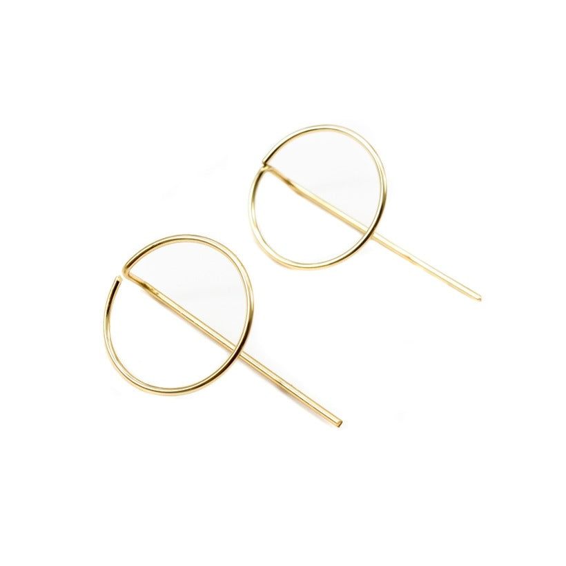 Sticks Perch Threader Earrings 14k Gold Filled