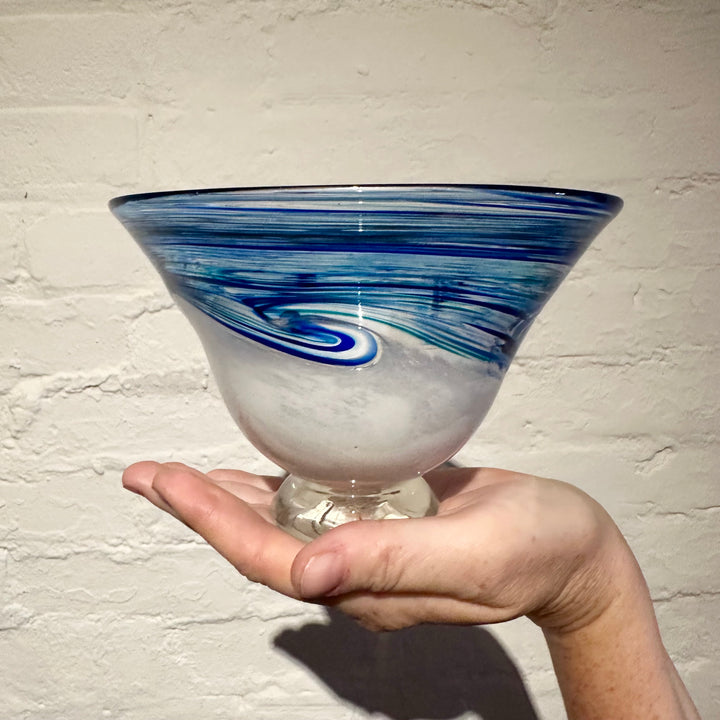 Ocean White Wave Bowl Small