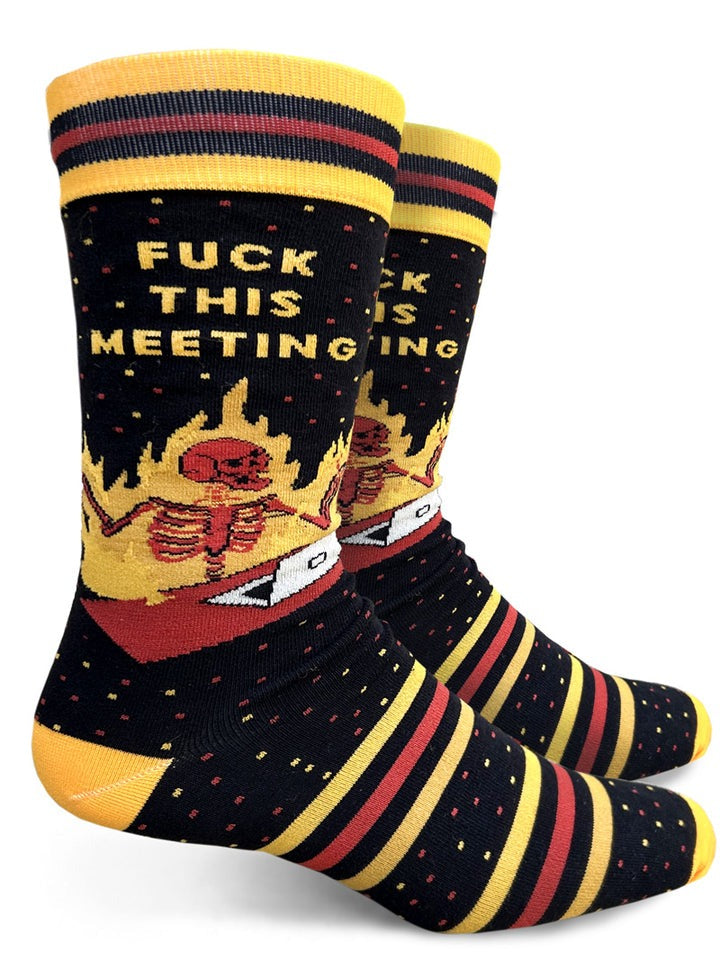 F*ck This Meeting Men's Crew Socks