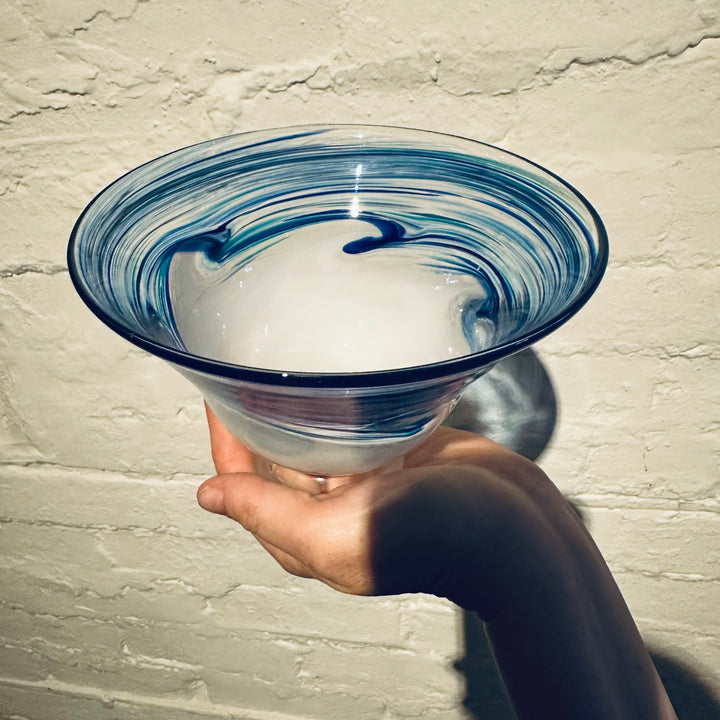 Ocean White Wave Bowl Small