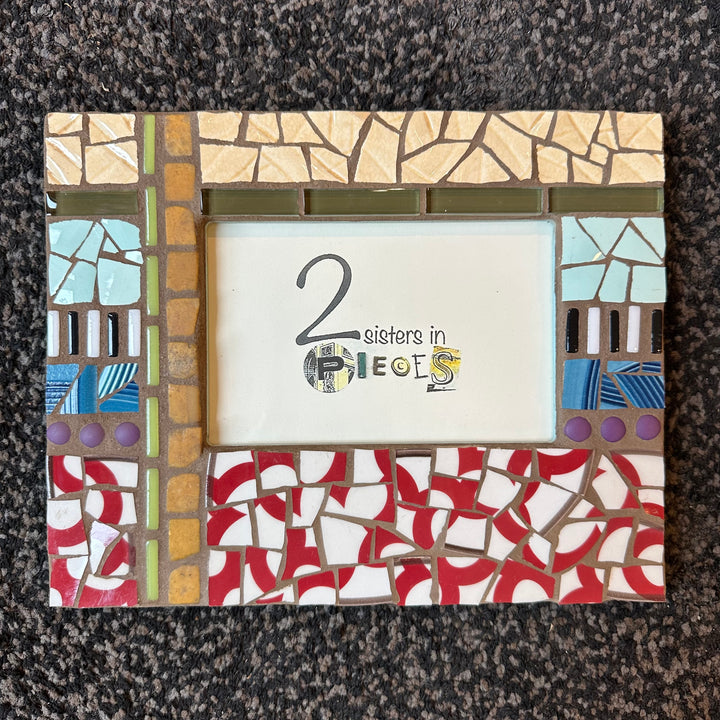 Red, White + Blue Mosaic Frame