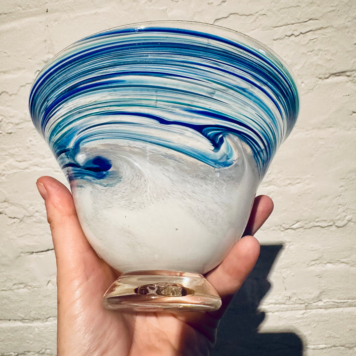 Ocean White Wave Bowl Small
