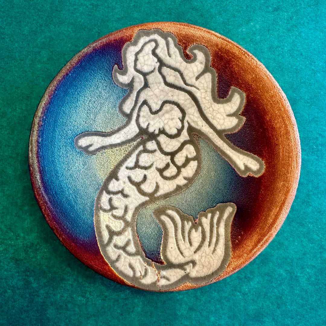 Small Silhouette Plate Mermaid