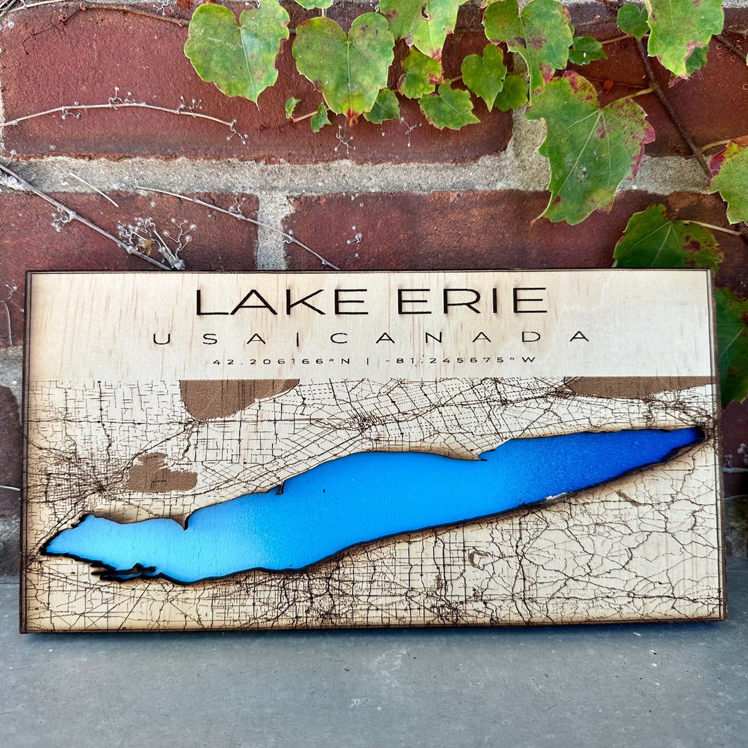 Lake Erie Map Small Shades