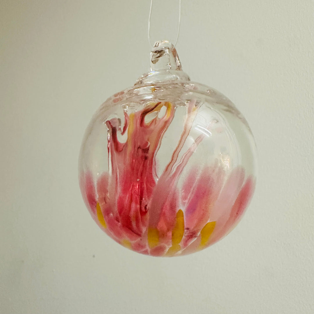 Mini Wish Ornament 3" - Pink & Orange