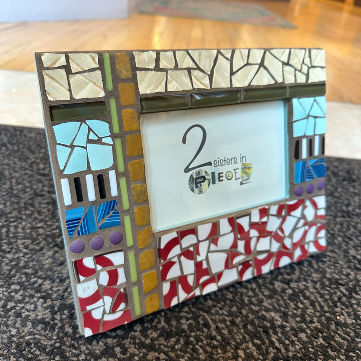 Red, White + Blue Mosaic Frame