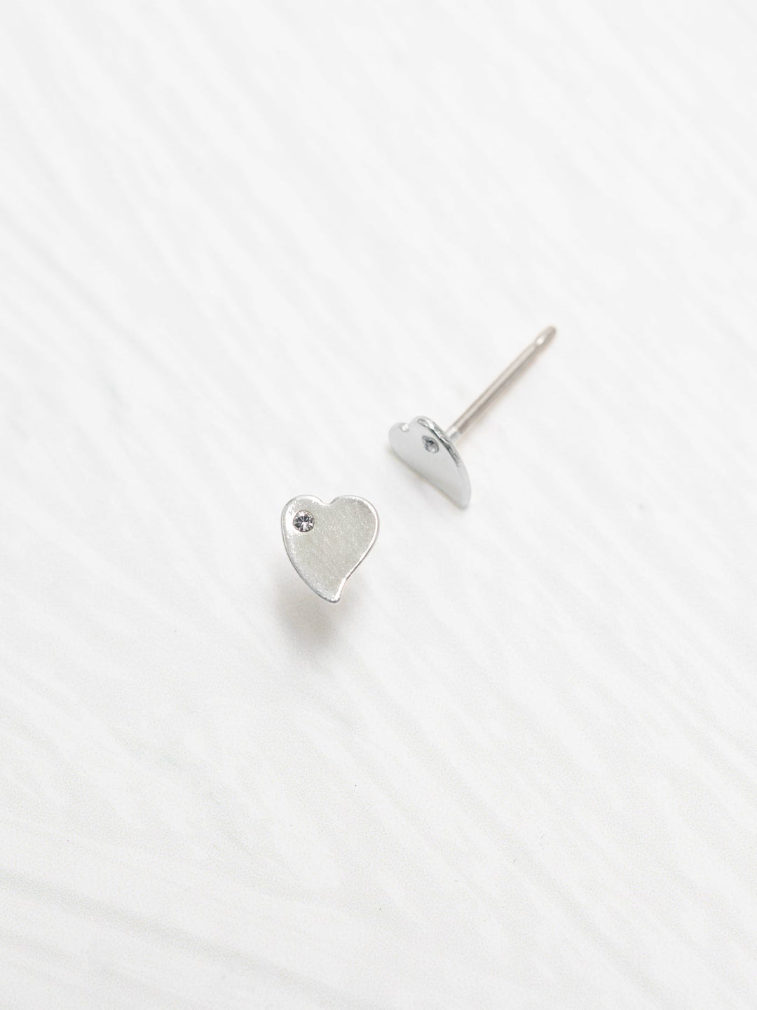 Amore Heart Earrings Silver