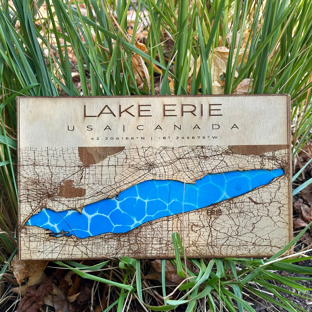 Lake Erie Map Small Reflections