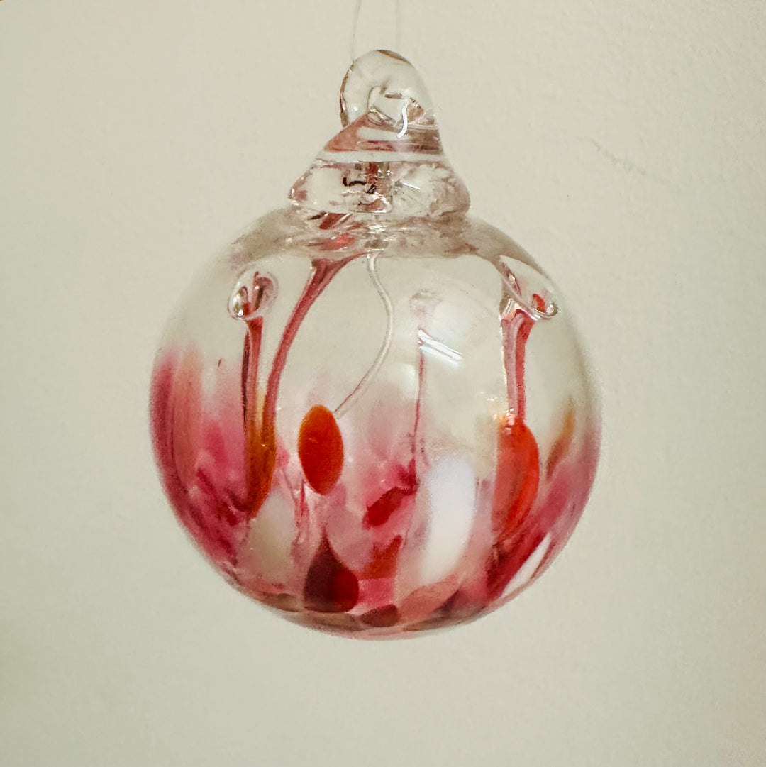 Mini Wish Ornament 3" - Pink & Red