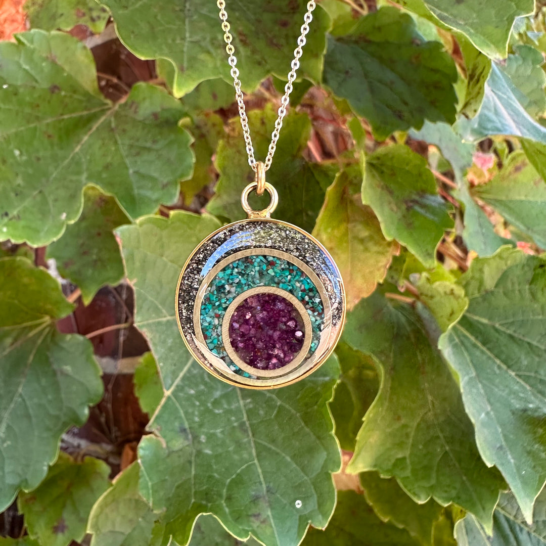 The Spiral Gemstone Inlay Necklace