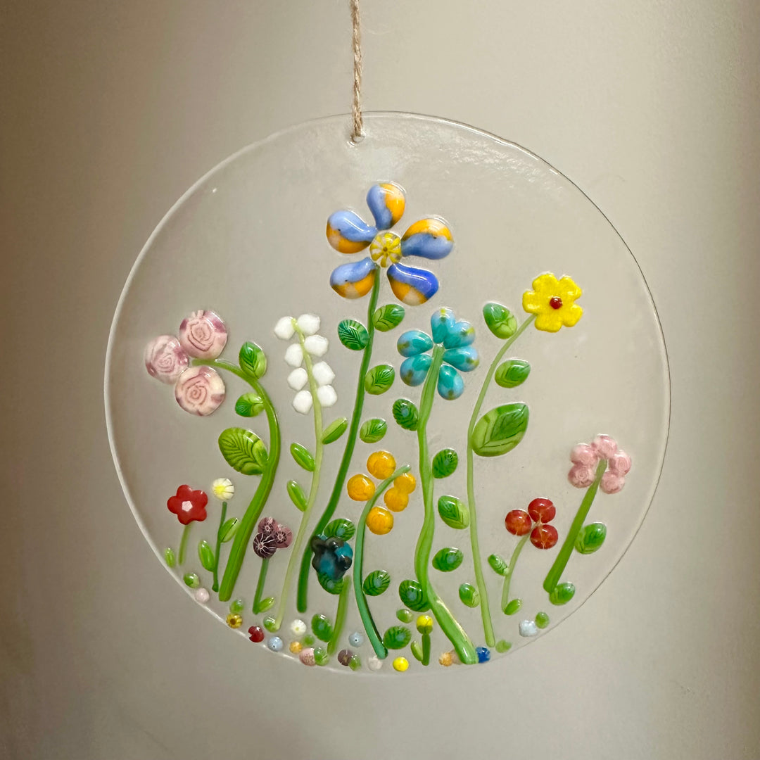 Suncatcher with Wildflowers & Roses