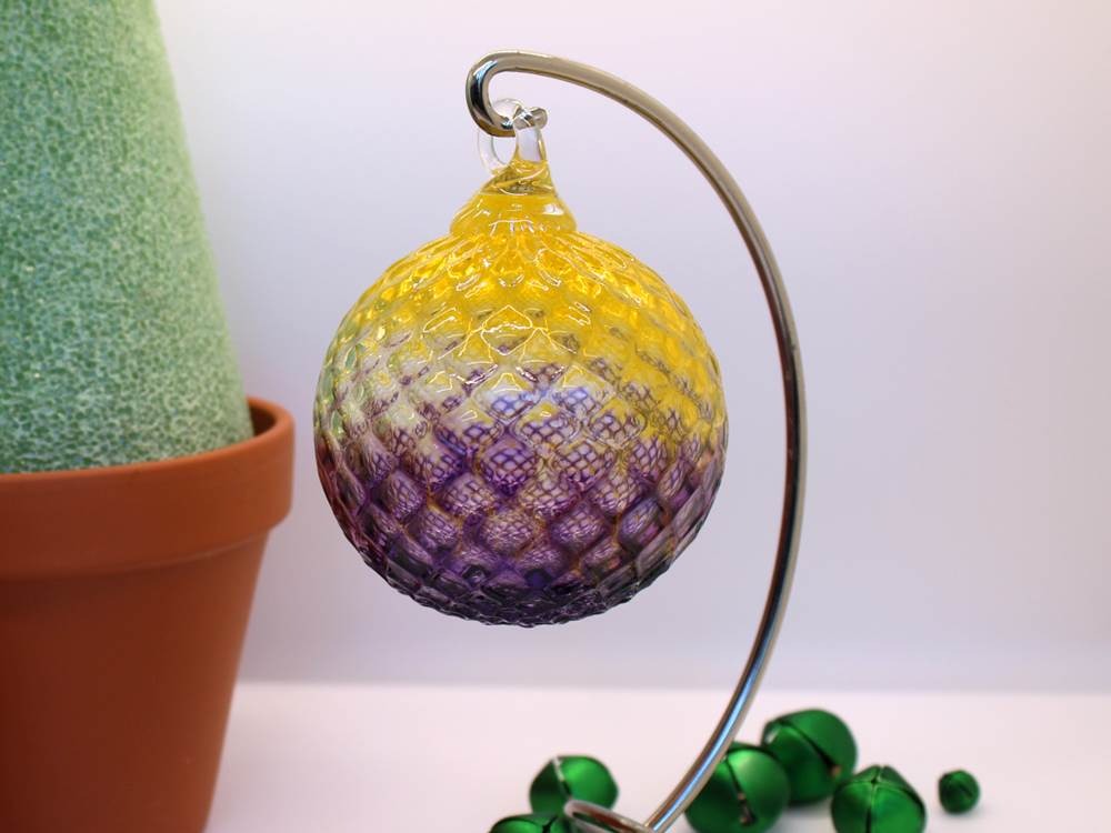 Diamond Ombre Ornament Yellow + Purple