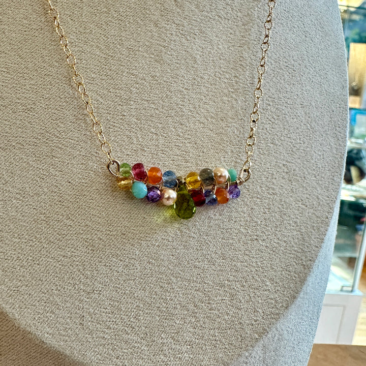 Multigem Layering Necklace Peridot