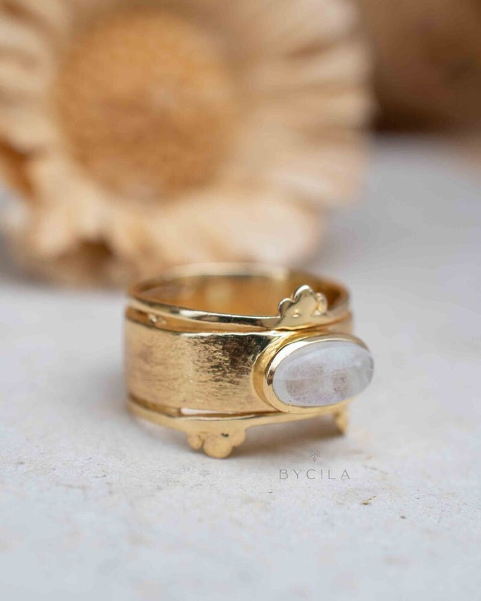 Edil Ring Moonstone Gold Plated