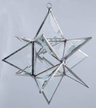 Giant Crystal Star Suncatcher Clear Center