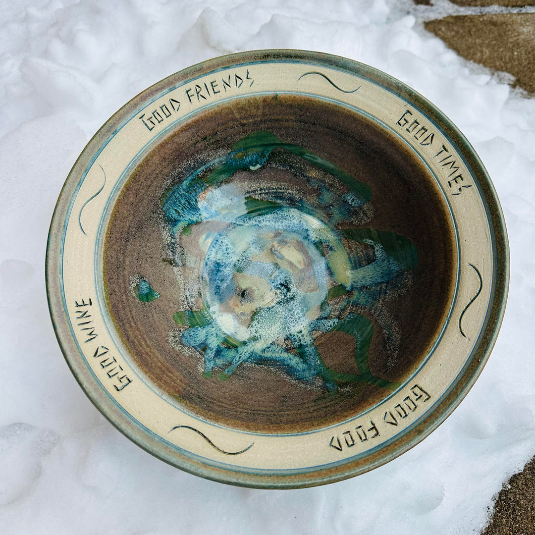 Medium Bowl Good Friends Moss
