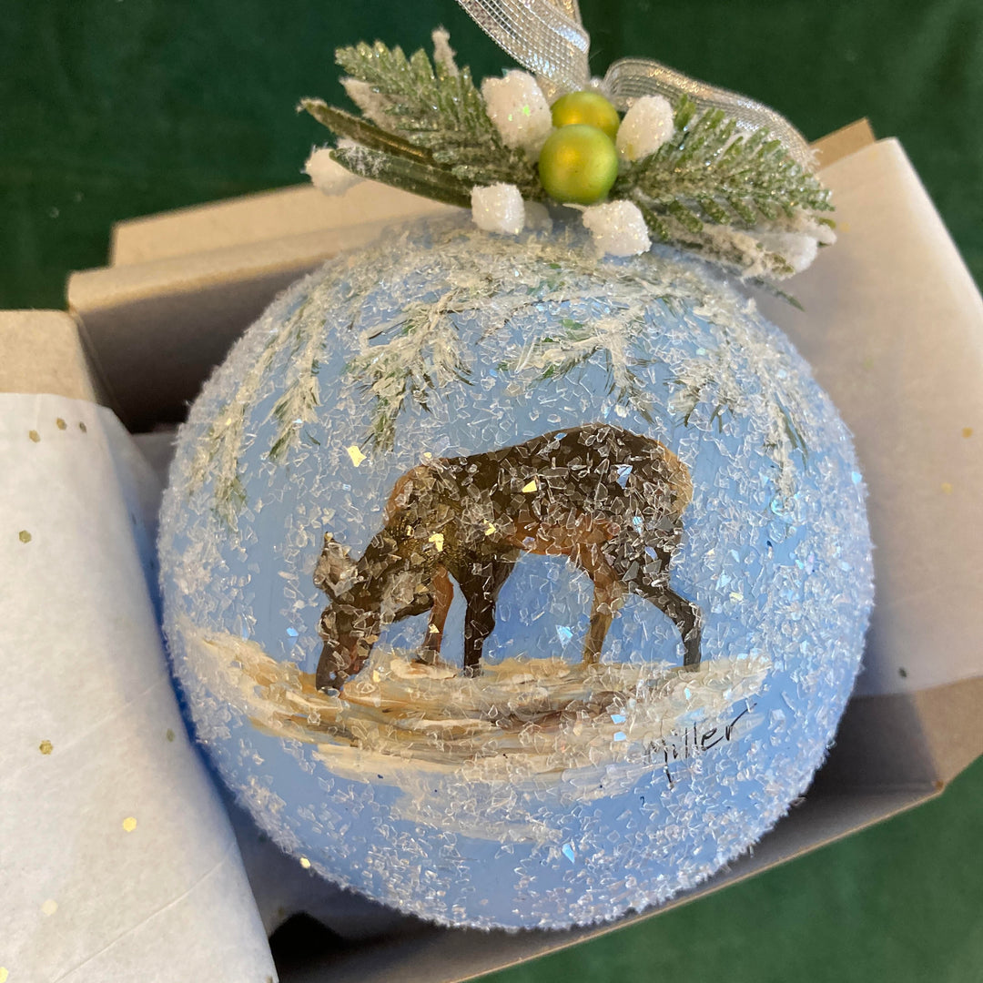 Hand-Painted Deer Ornament