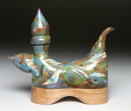 Wood Foot Teapot