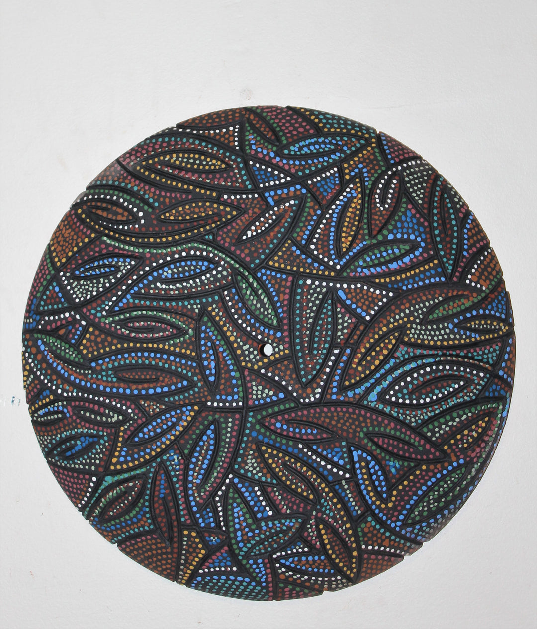 Multicolored with Black Line Clock