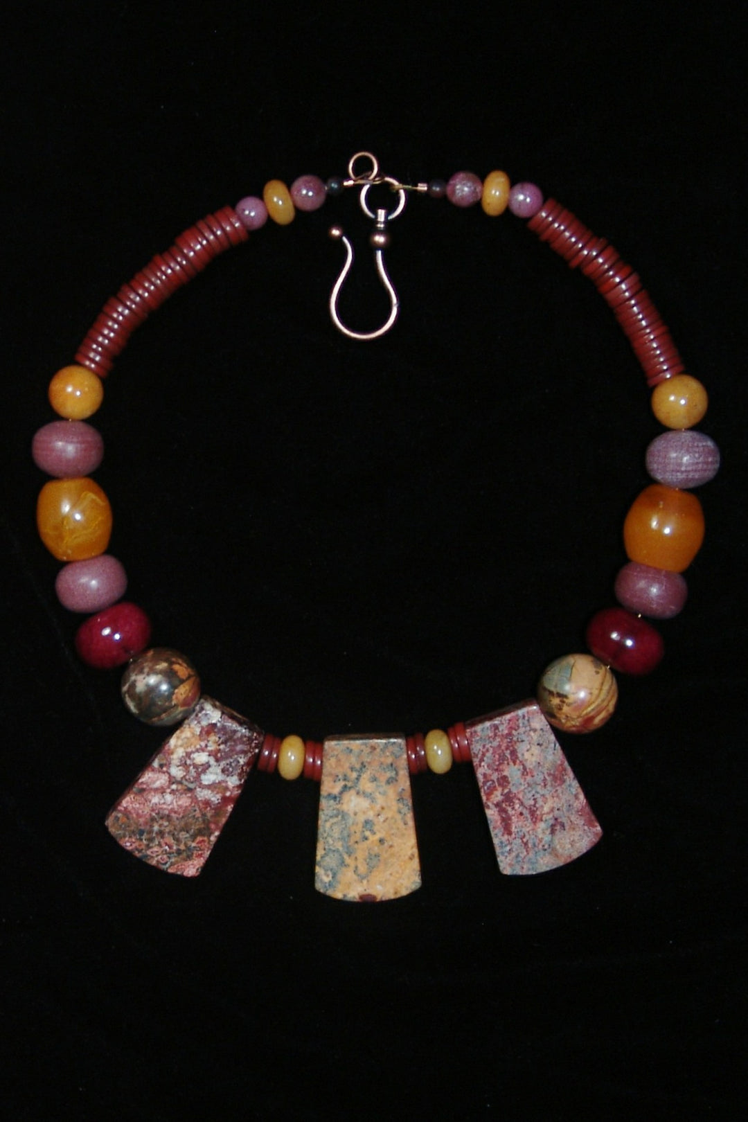 Agate + Jade Necklace