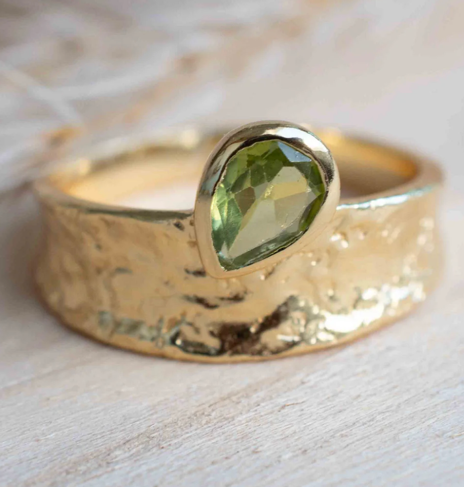 Haven Peridot Hydro Gold Plated Ring