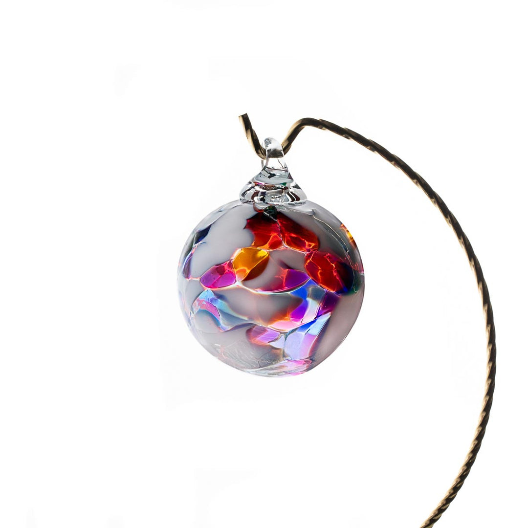 Small Round Ornament- Spring Snow