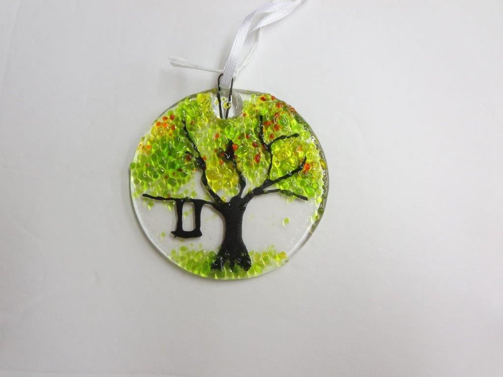 Round Suncatcher Summer Tree + Swing