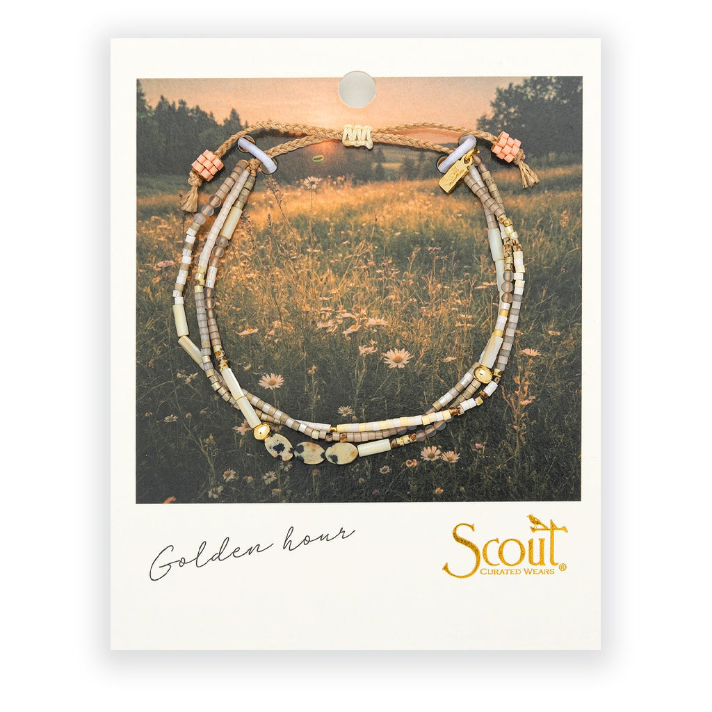 Mixed Media Bracelet Joy | Dalmation Jasper + Gold