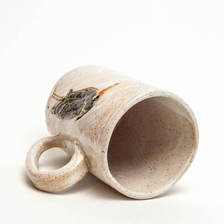 16 oz. Mug Blue Heron White