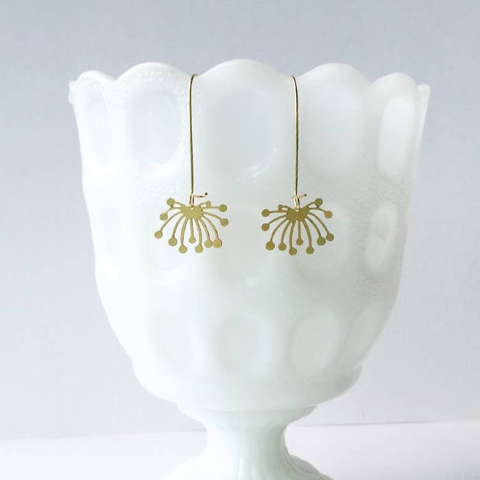 Dandelion Fluff Earrings Gold