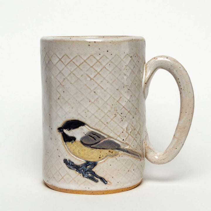 16 oz. Mug Chickadee White