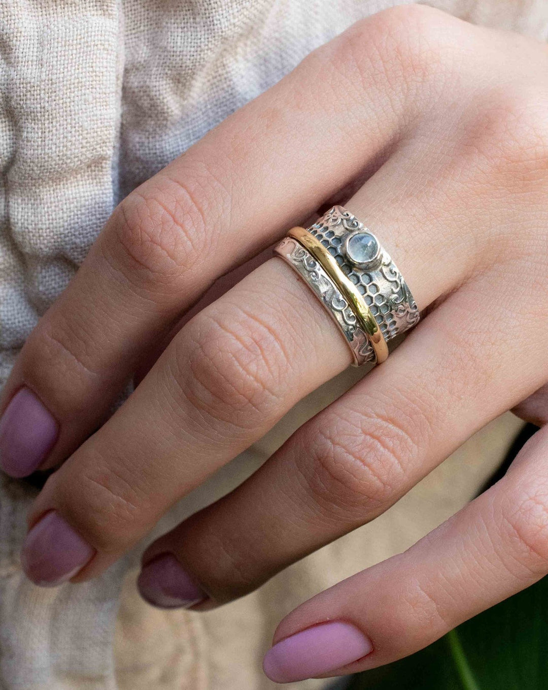 Moonstone Spinner Ring