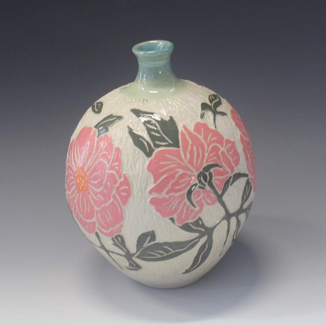 Pink Poppy Bud Vase
