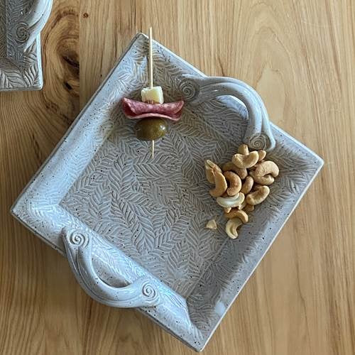 Square Tray Small Ferns