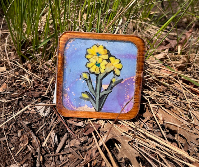Tile - Yellow Sun Drop Flower