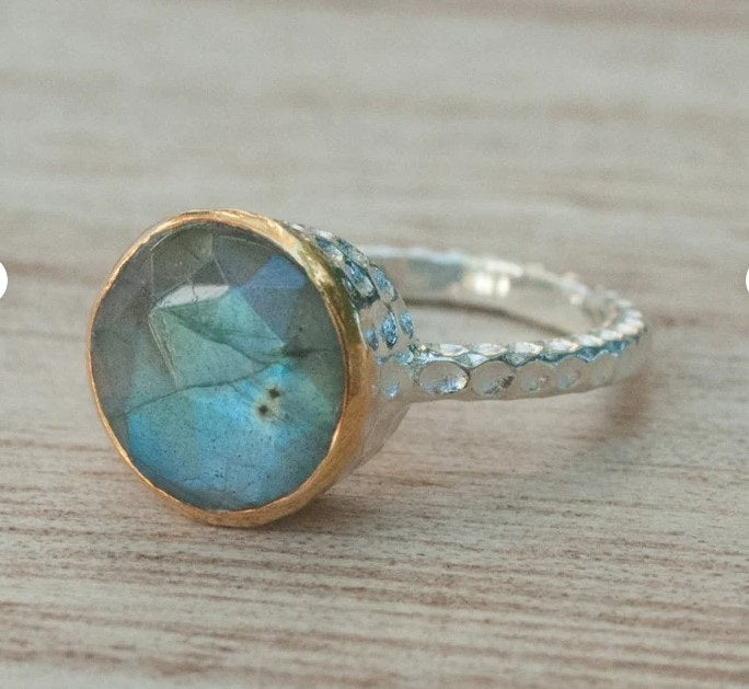 Julie Ring Rainbow Labradorite