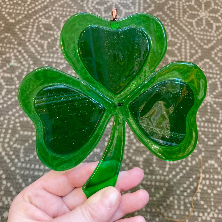 Fused Glitter Shamrock