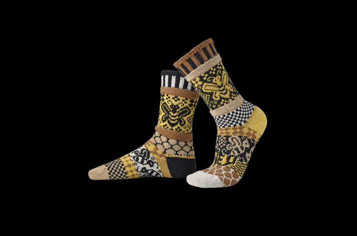 Adult Crew Socks Honey Bee